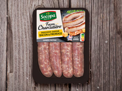 Saucisses saveur bacon & fromage