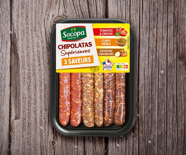 Assortiment chipolatas 3 saveurs gourmandes
