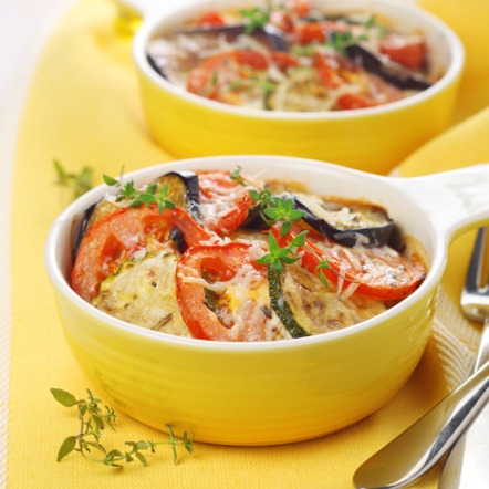 Aubergines au vin blanc et viande hachée