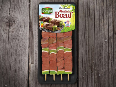 4 brochettes d’abats de boeuf