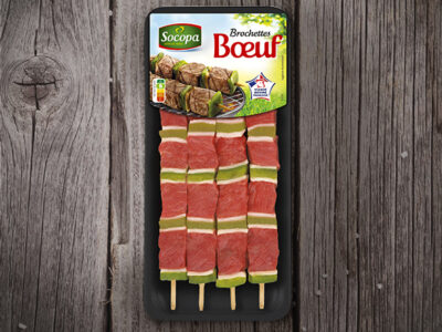 4 brochettes de boeuf