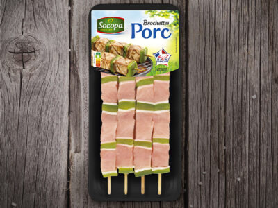 4 brochettes de porc