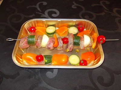 Brochettes de boeuf à l’ail et à l’origan