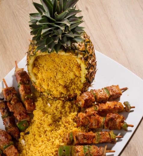 Brochettes de porc marinées au satay