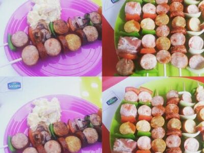 Brochettes de saucisses épicées