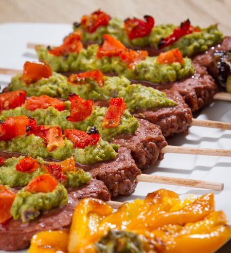 Brochettes Plein Grill Tex-Mex, guacamole et tomates séchées