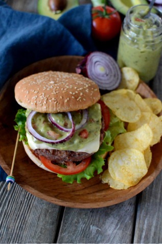Burger mexicain au guacamole