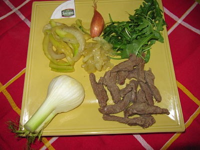 Emincé de boeuf à l’huile de sésame
