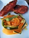 Escalopes de veau en panure toute rose
