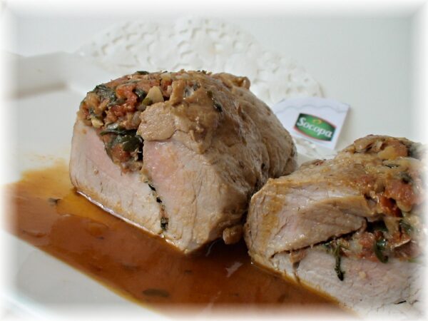 Filet mignon de porc farci aux tomates séchées