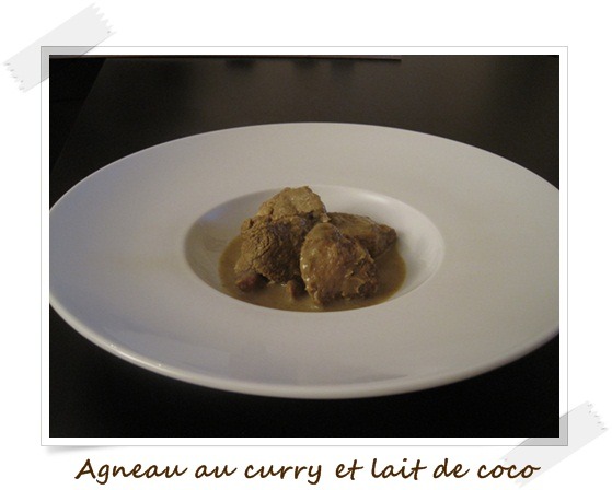 Mijoté d’agneau au curry et lait de coco