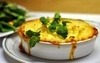 Parmentier en duo de patates et curry de boeuf