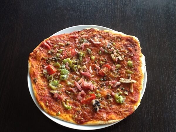 Pizza poivrons et champignons