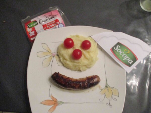 Purée et saucisses