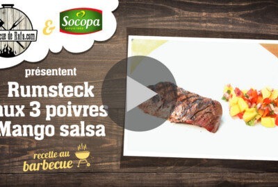 Rumsteck aux 3 poivres et mango salsa