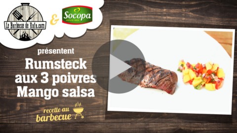 Rumsteck aux 3 poivres et mango salsa