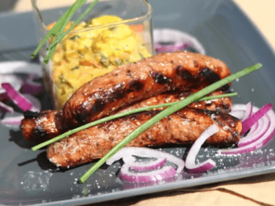 Saucisses à l’Andalouse et Dhal de lentilles corail