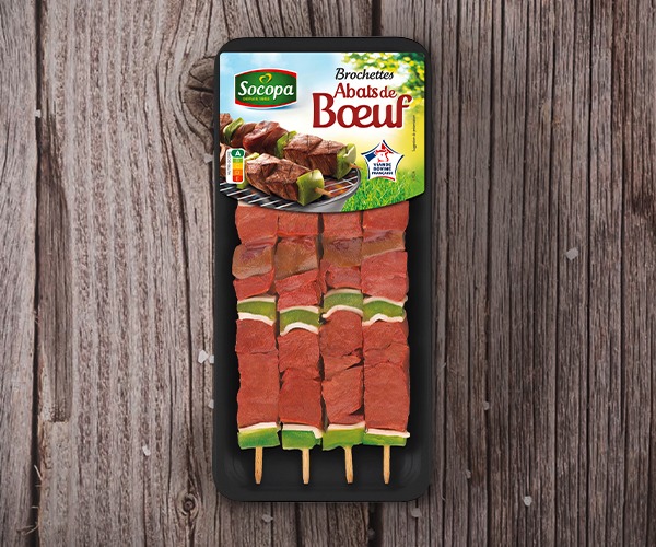 4 brochettes d’abats de boeuf