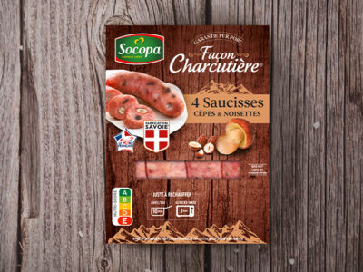 Saucisses aux cèpes et noisettes