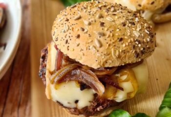 Recette burger oignons caramélisés