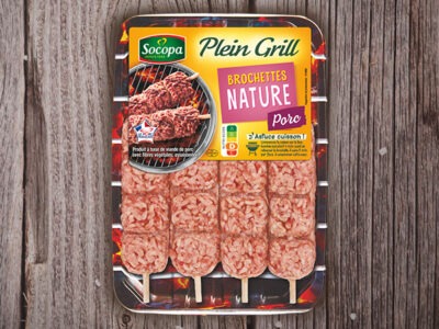4 Brochettes au Porc Plein Grill nature