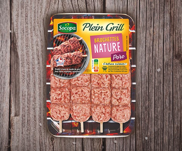 4 Brochettes au Porc Plein Grill nature