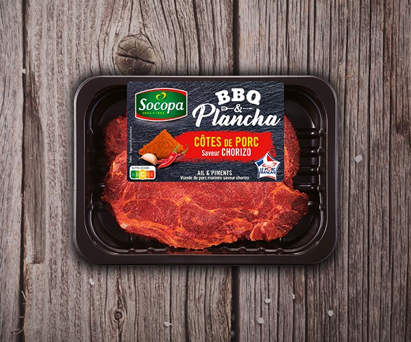 2 côtes de porc saveur chorizo