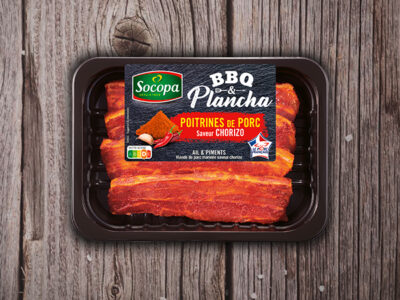 4 poitrines de porc saveur chorizo