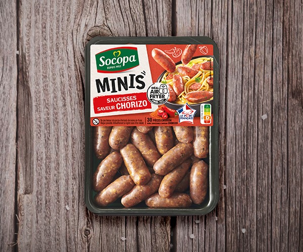 Minis saucisses à poêler saveur chorizo
