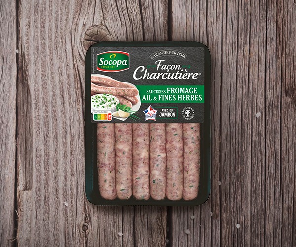 Saucisses Fromage ail & fines herbes