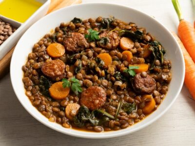 Saucisses aux lentilles