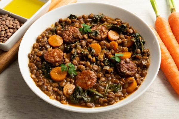Saucisses aux lentilles