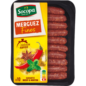 Merguez fines Cap Saveurs, harissa de poivron au carvi et crispy d&rsquo;oignons